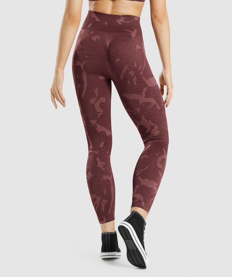 Women's Gymshark Adapt Camo Seamless Leggings Brown | USA  9075-DRVUM