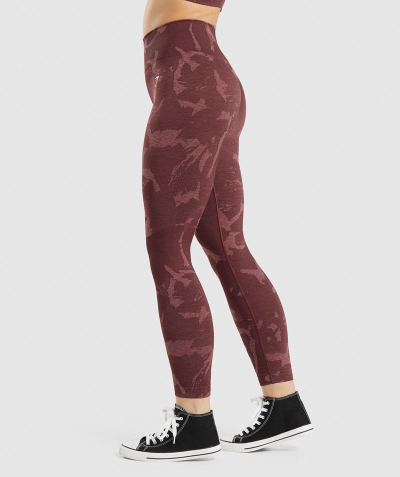 Women's Gymshark Adapt Camo Seamless Leggings Brown | USA  9075-DRVUM