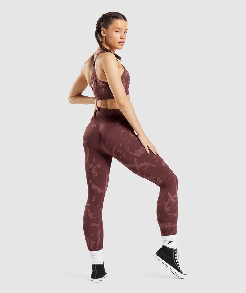 Women's Gymshark Adapt Camo Seamless Leggings Brown | USA  9075-DRVUM