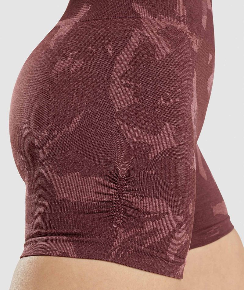 Women's Gymshark Adapt Camo Seamless Shorts Brown | USA  4615-GOVYC