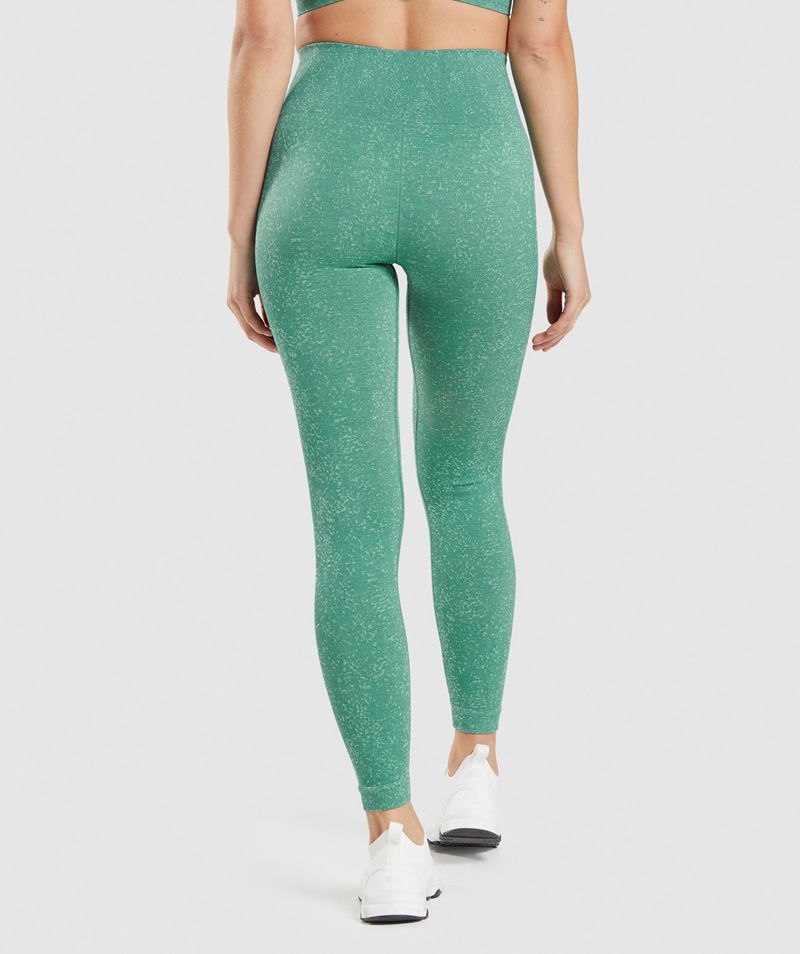 Women's Gymshark Adapt Fleck Seamless Leggings Green | USA  7341-SBULV