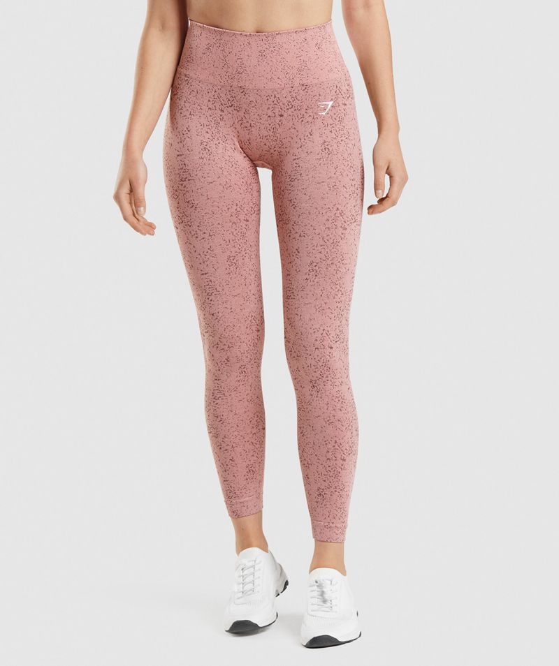 Women\'s Gymshark Adapt Fleck Seamless Leggings Pink | USA  9753-ZINPH