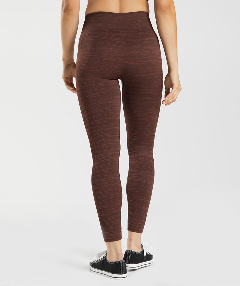 Women's Gymshark Adapt Marl Seamless Leggings Brown | USA  2183-TVBAN