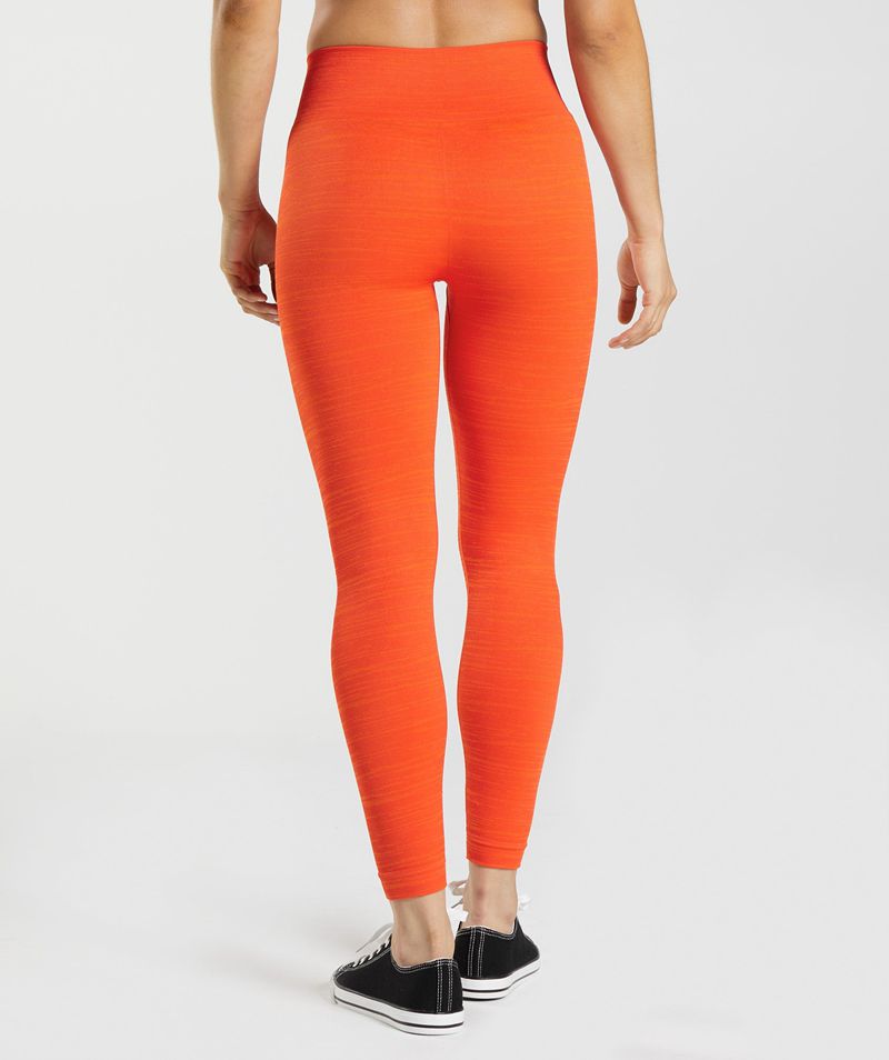 Women's Gymshark Adapt Marl Seamless Leggings Orange | USA  2970-QEDSL