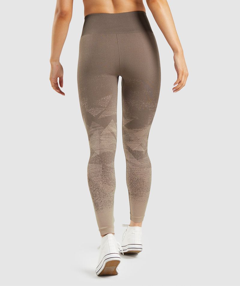 Women's Gymshark Adapt Ombre Seamless Leggings Brown | USA  9406-VWMRF