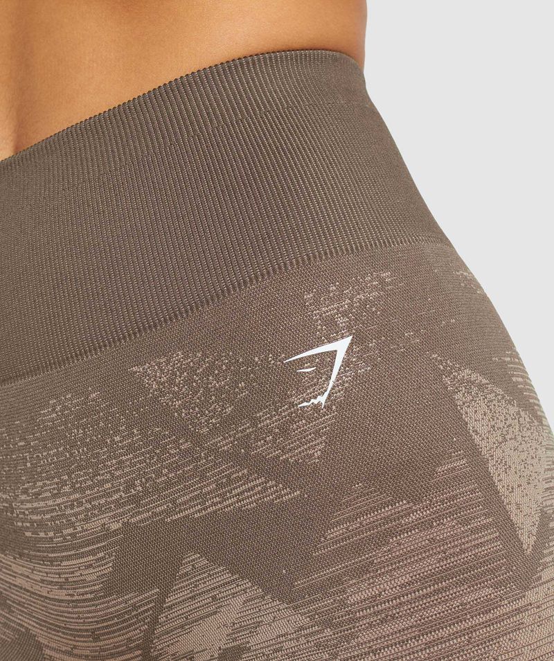 Women's Gymshark Adapt Ombre Seamless Shorts Brown | USA  5792-QTHCX