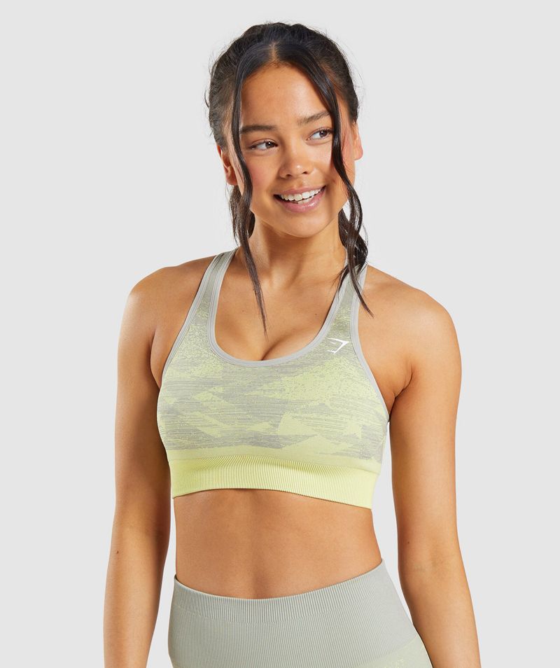 Women\'s Gymshark Adapt Ombre Seamless Sports Bra Grey | USA  2180-GVUPI