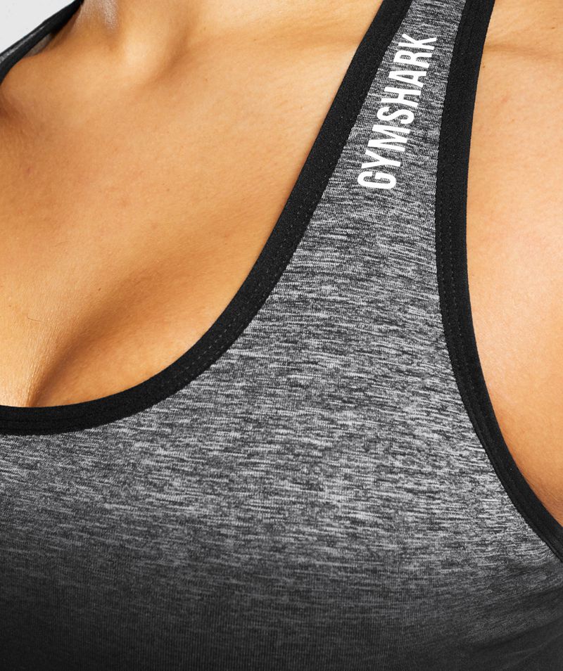 Women's Gymshark Adapt Ombre Seamless Sports Bra Black | USA  2438-CHOUZ