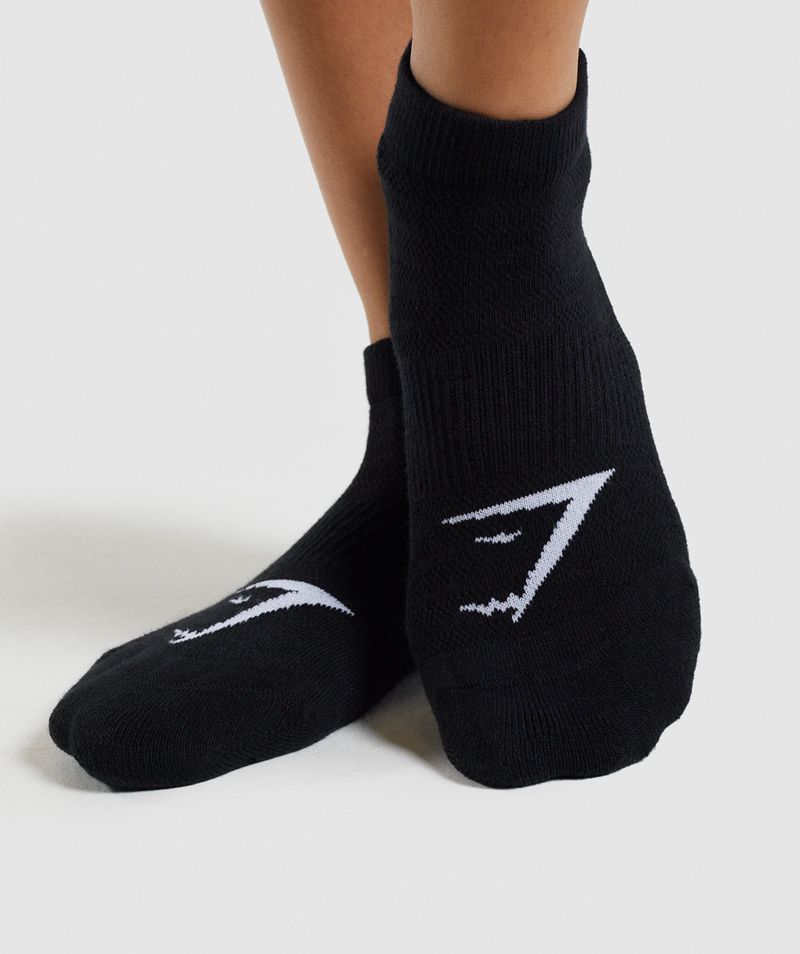 Women's Gymshark Ankle 3pk Socks Black | USA  7564-ATFWI