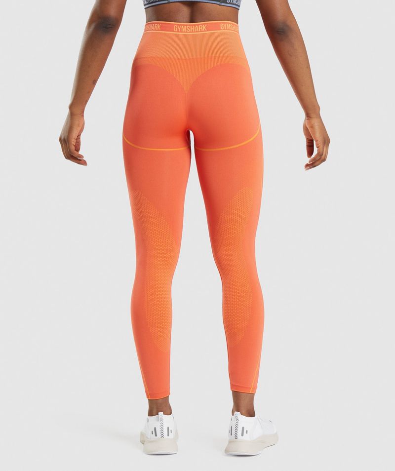 Women's Gymshark Apex Seamless High Rise Leggings Orange | USA  6027-EQZNO