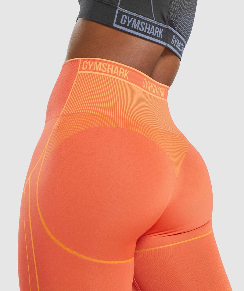 Women's Gymshark Apex Seamless High Rise Leggings Orange | USA  6027-EQZNO