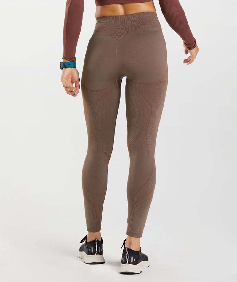 Women's Gymshark Apex Seamless Leggings Brown | USA  0365-IVOMQ