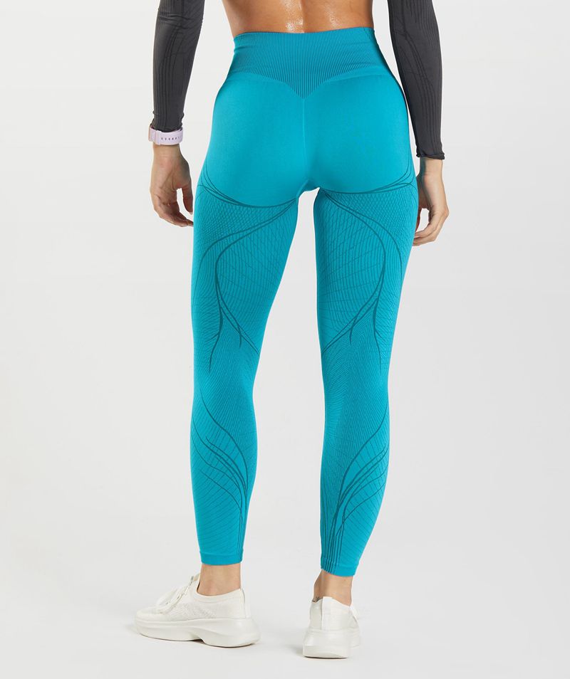 Women's Gymshark Apex Seamless Leggings Blue | USA  0958-IPLRE