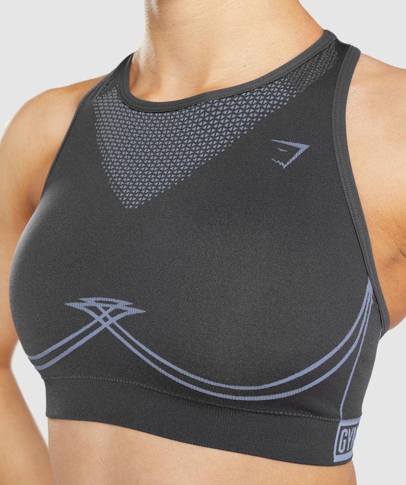 Women's Gymshark Apex Seamless Sports Bra Grey | USA  1842-GVBHX