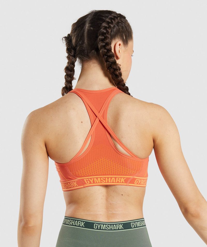 Women's Gymshark Apex Seamless Sports Bra Orange | USA  7490-KOIJM