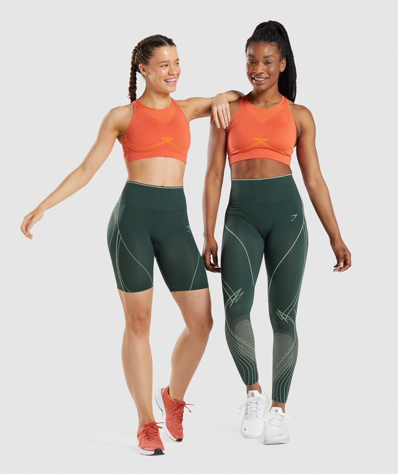 Women's Gymshark Apex Seamless Sports Bra Orange | USA  7490-KOIJM