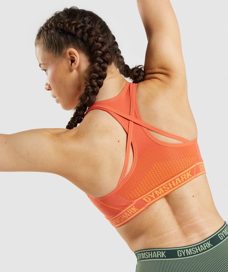 Women's Gymshark Apex Seamless Sports Bra Orange | USA  7490-KOIJM