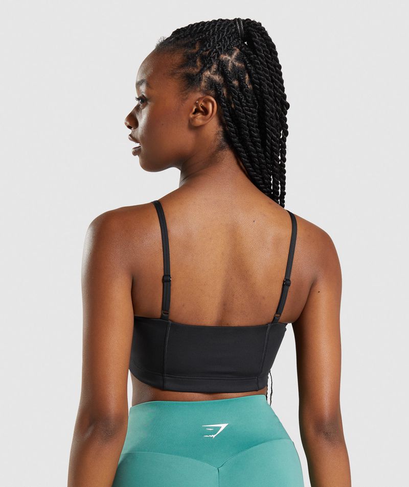 Women's Gymshark Bandeau Sports Bra Black | USA  7964-SIBVZ