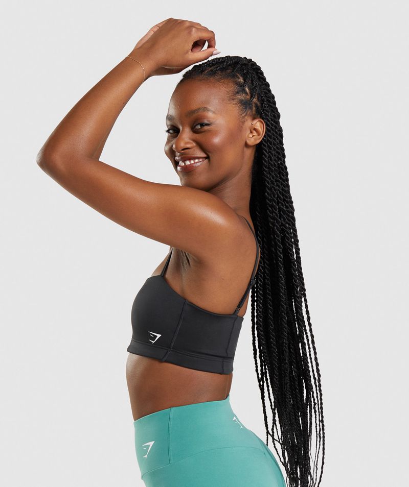 Women's Gymshark Bandeau Sports Bra Black | USA  7964-SIBVZ