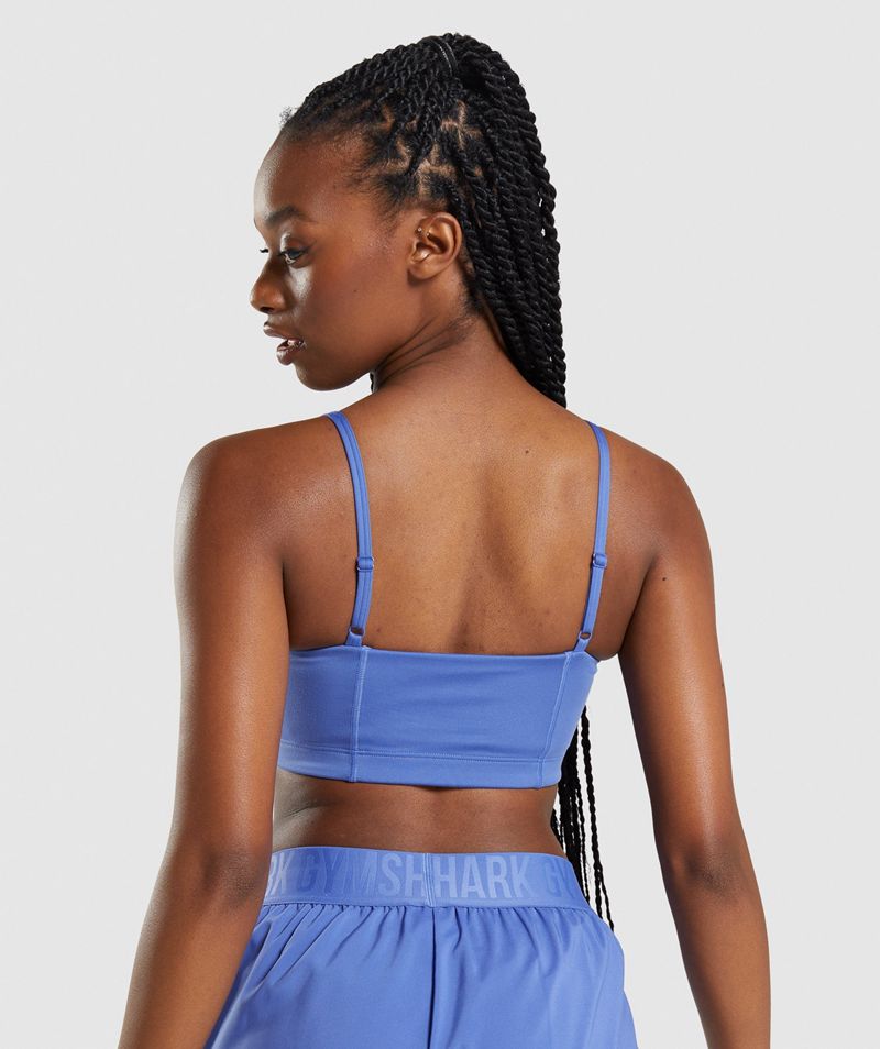 Women's Gymshark Bandeau Sports Bra Blue | USA  9604-INFUD