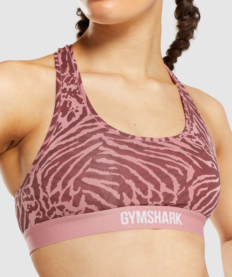 Women's Gymshark Cotton Bralette Sports Bra Pink | USA  4869-RXCZN