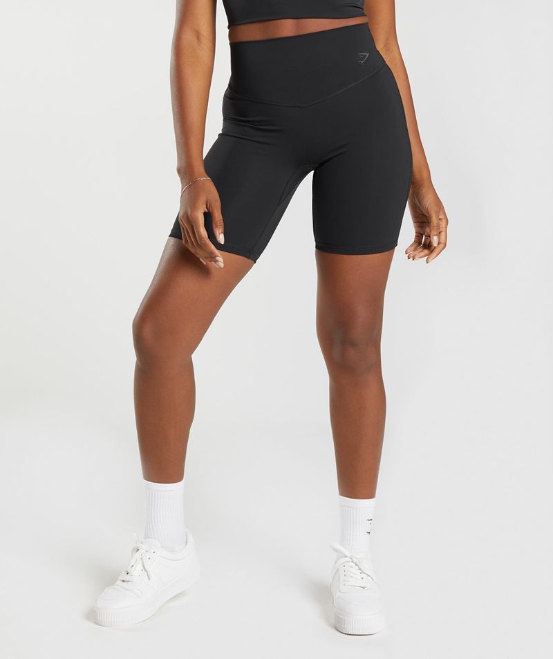 Women\'s Gymshark Elevate Cycling Shorts Black | USA  1589-BLNUH