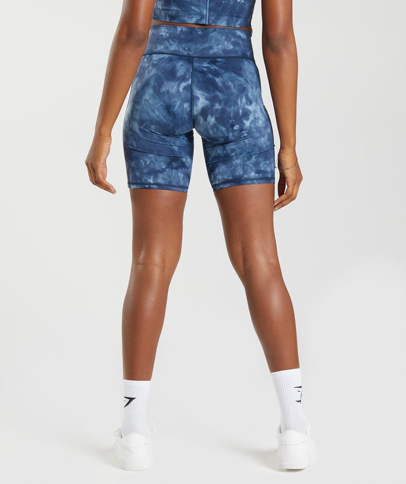 Women's Gymshark Elevate Cycling Shorts Blue | USA  2431-YWNZH