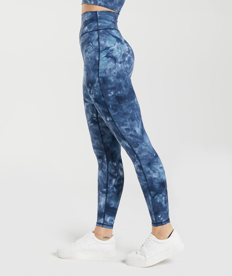 Women's Gymshark Elevate Leggings Blue | USA  9465-NMDVL