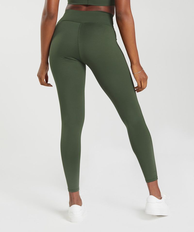 Women's Gymshark Elevate Leggings Olive | USA  2037-HESKO