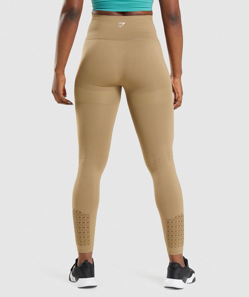 Women's Gymshark Energy Seamless Leggings Brown | USA  3165-NCXKY