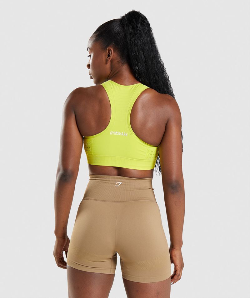 Women's Gymshark Energy Seamless Sports Bra Yellow | USA  6381-DUIFT