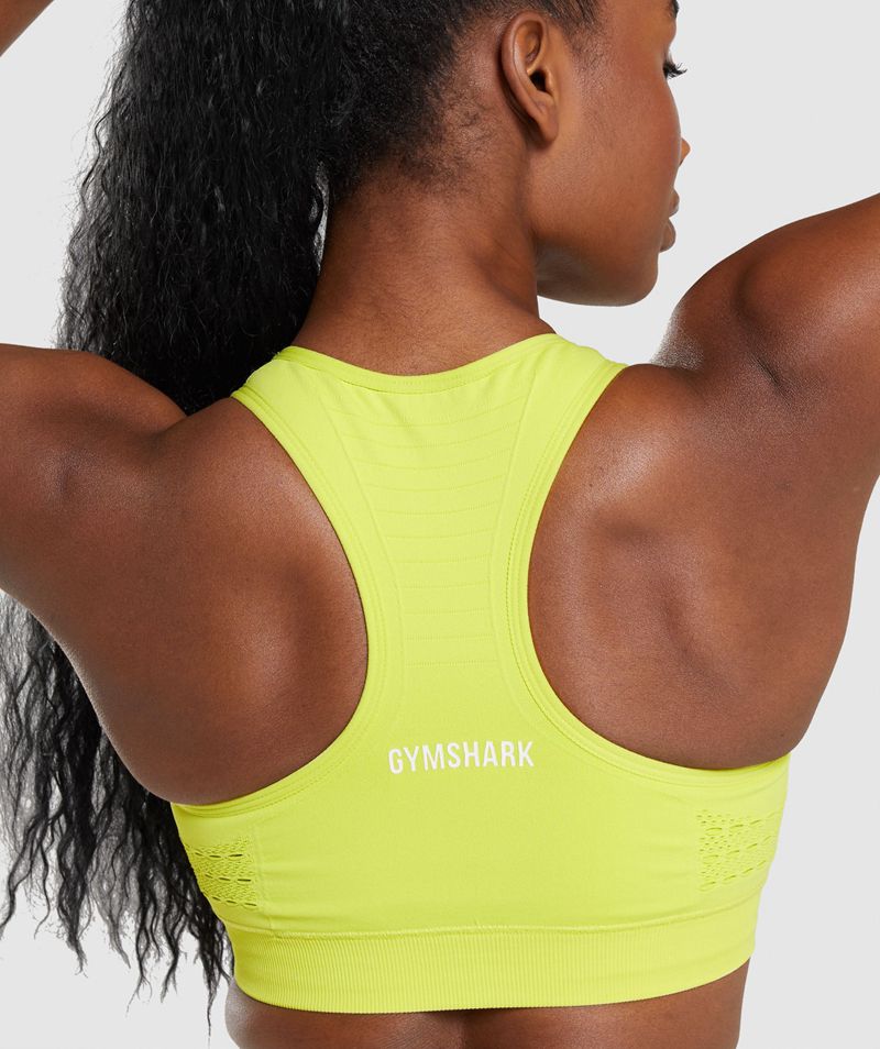 Women's Gymshark Energy Seamless Sports Bra Yellow | USA  6381-DUIFT