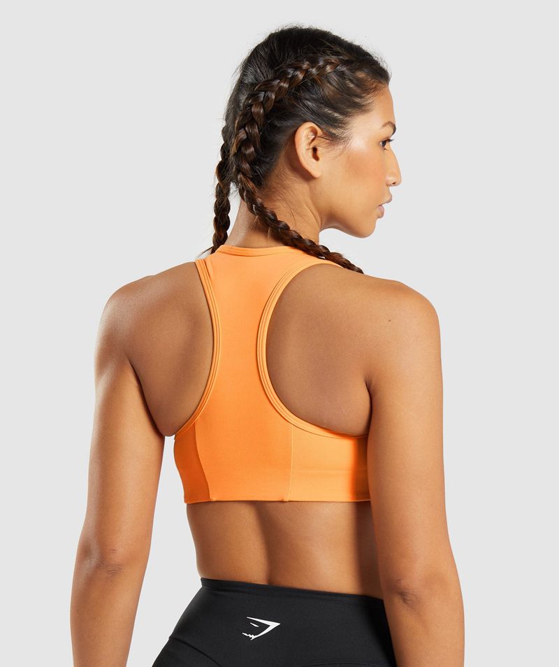 Women's Gymshark Essential Racer Back Sports Bra Orange | USA  1504-ACIKP