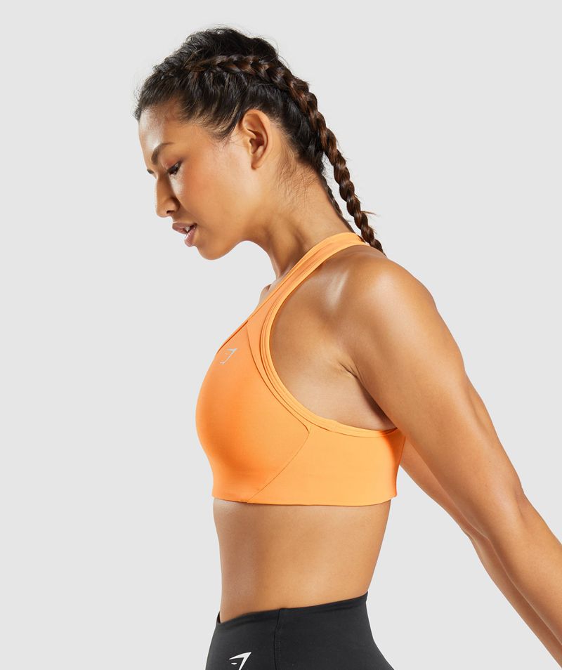 Women's Gymshark Essential Racer Back Sports Bra Orange | USA  1504-ACIKP