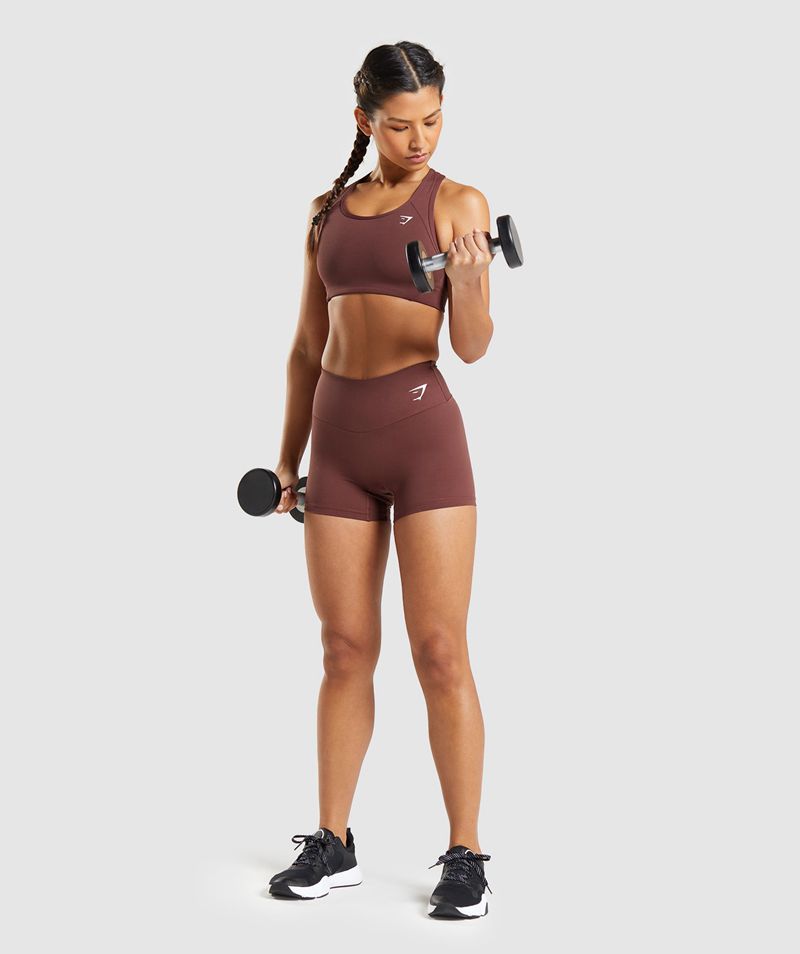 Women's Gymshark Essential Racer Back Sports Bra Burgundy | USA  2634-BELPM