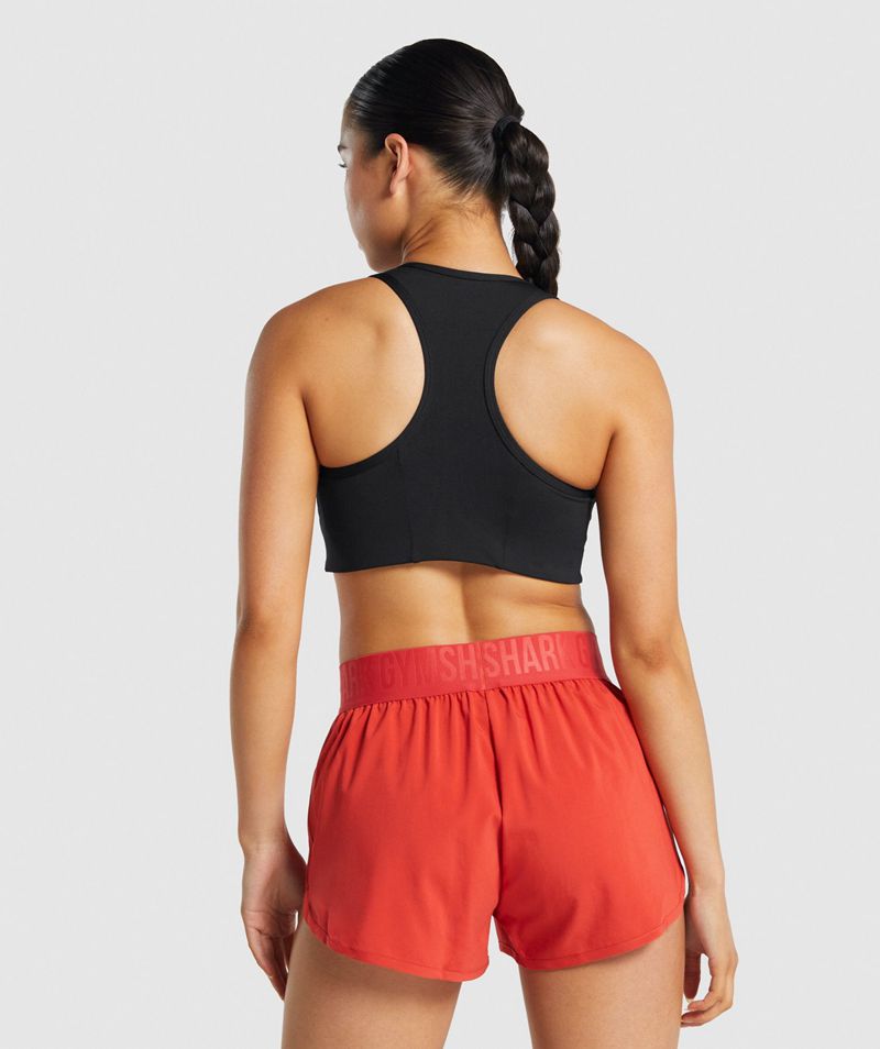 Women's Gymshark Essential Racer Back Sports Bra Black | USA  7361-MLRAU