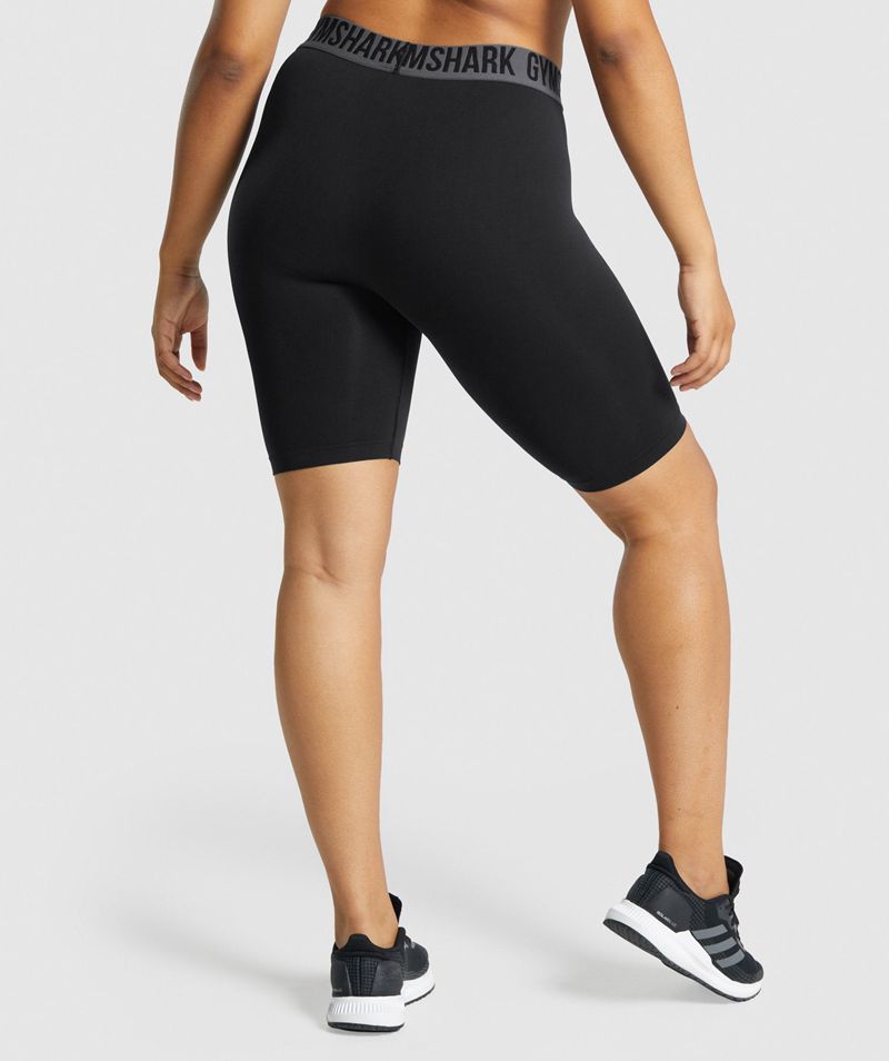 Women's Gymshark Fit Seamless Cycling Shorts Black | USA  5089-KCQPD