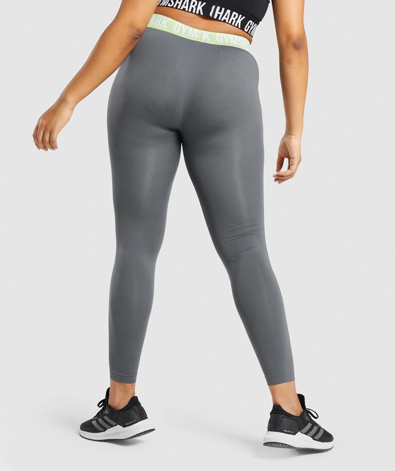 Women's Gymshark Fit Seamless Leggings Grey | USA  5413-UCFZX