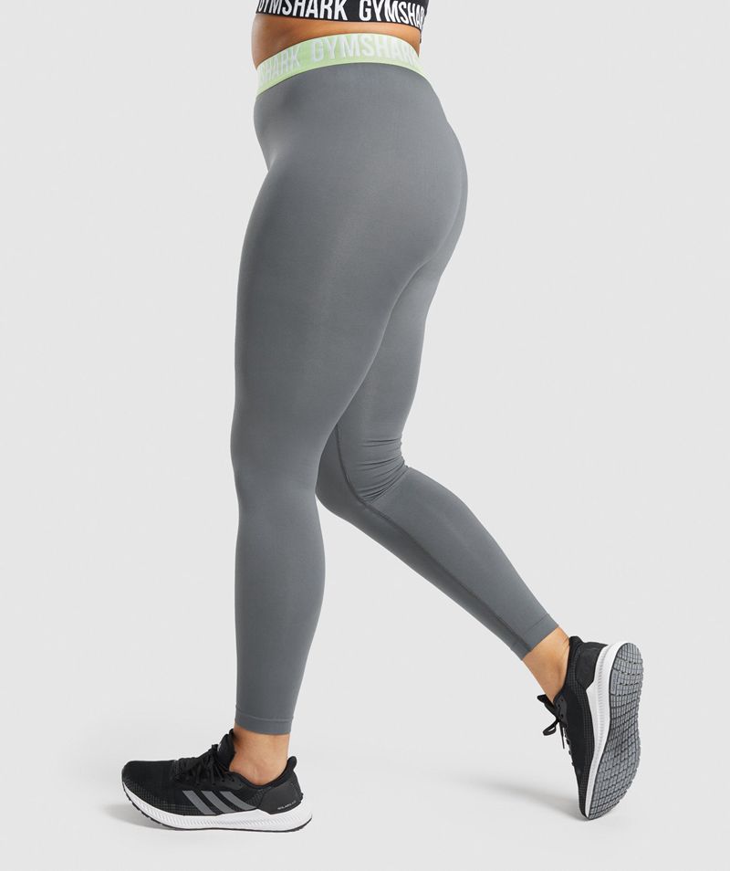 Women's Gymshark Fit Seamless Leggings Grey | USA  5413-UCFZX