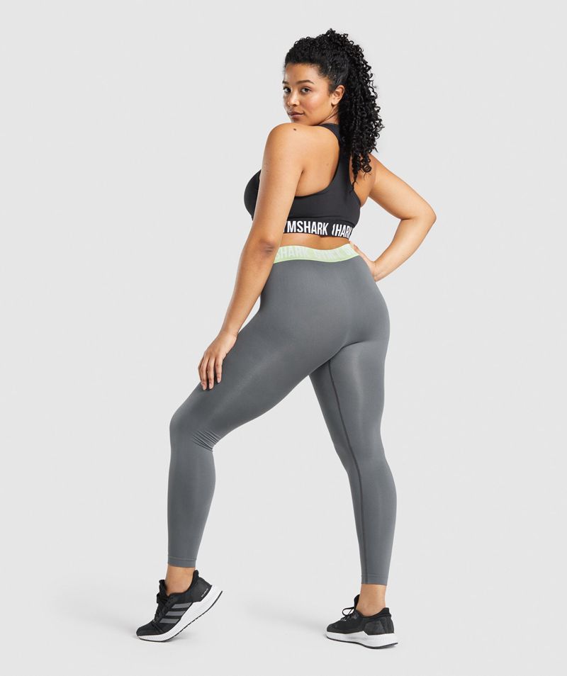 Women's Gymshark Fit Seamless Leggings Grey | USA  5413-UCFZX