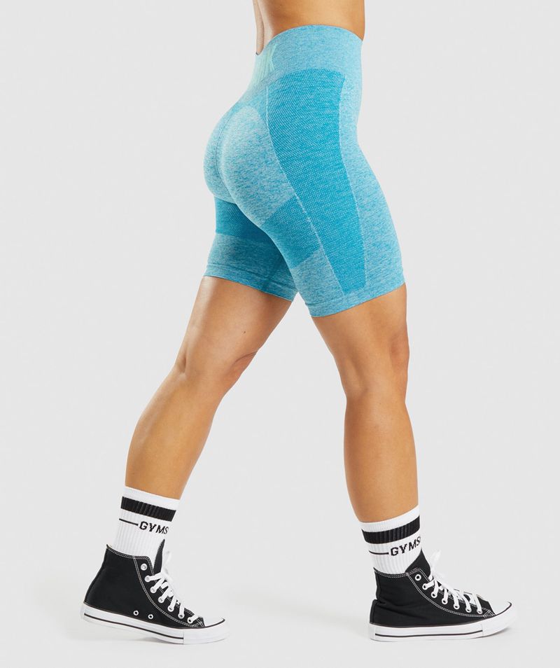 Women's Gymshark Flex Cycling Shorts Blue | USA  1465-PUOAS