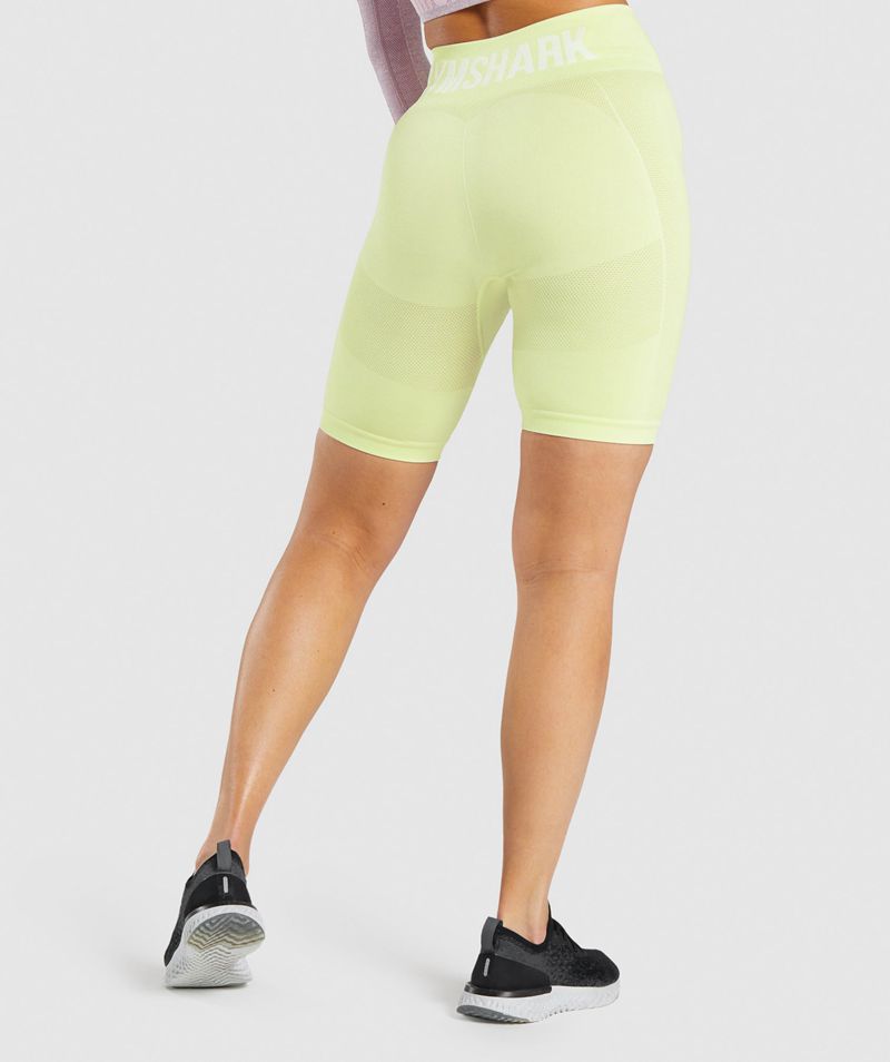 Women's Gymshark Flex Cycling Shorts Light Green | USA  9056-FWOBK