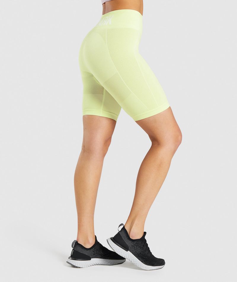 Women's Gymshark Flex Cycling Shorts Light Green | USA  9056-FWOBK