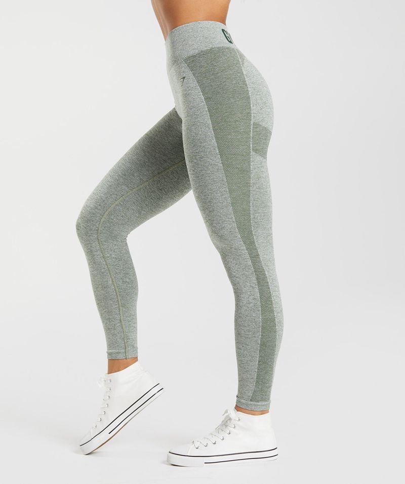 Women's Gymshark Flex High Waisted Leggings Green | USA  5368-EZSDK