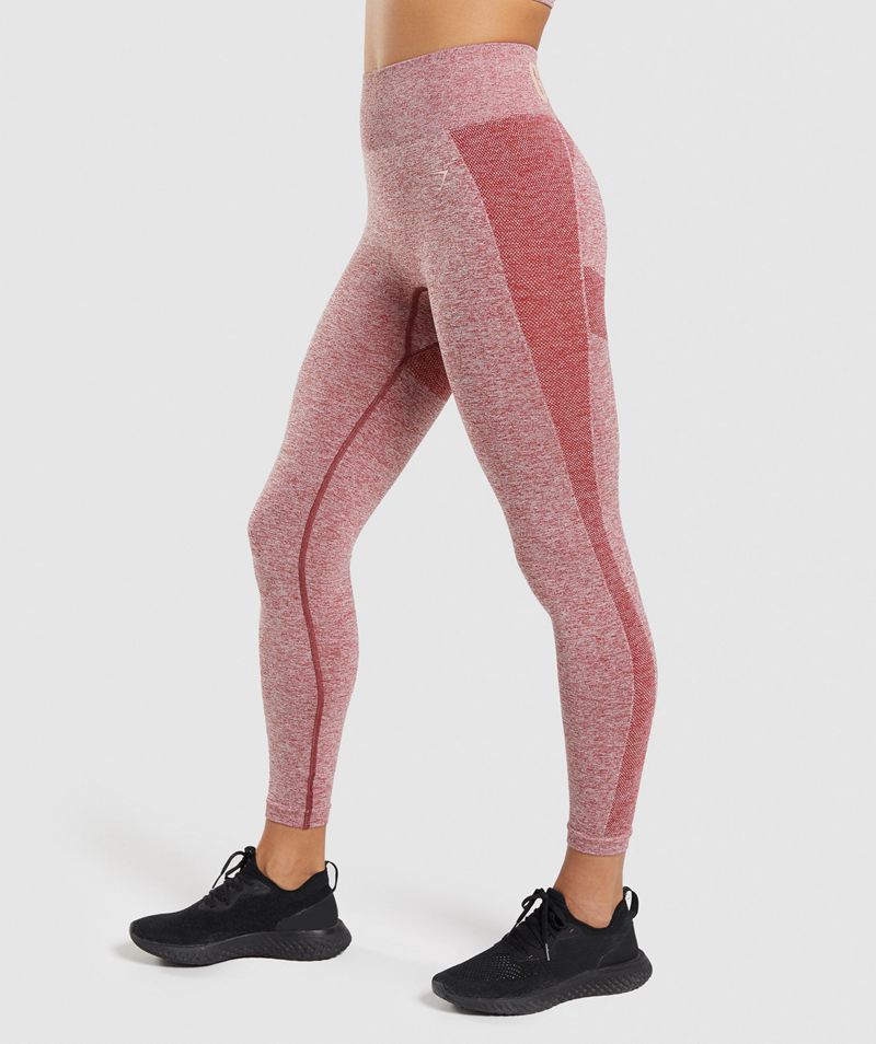 Women's Gymshark Flex High Waisted Leggings Burgundy | USA  6851-GMRYV