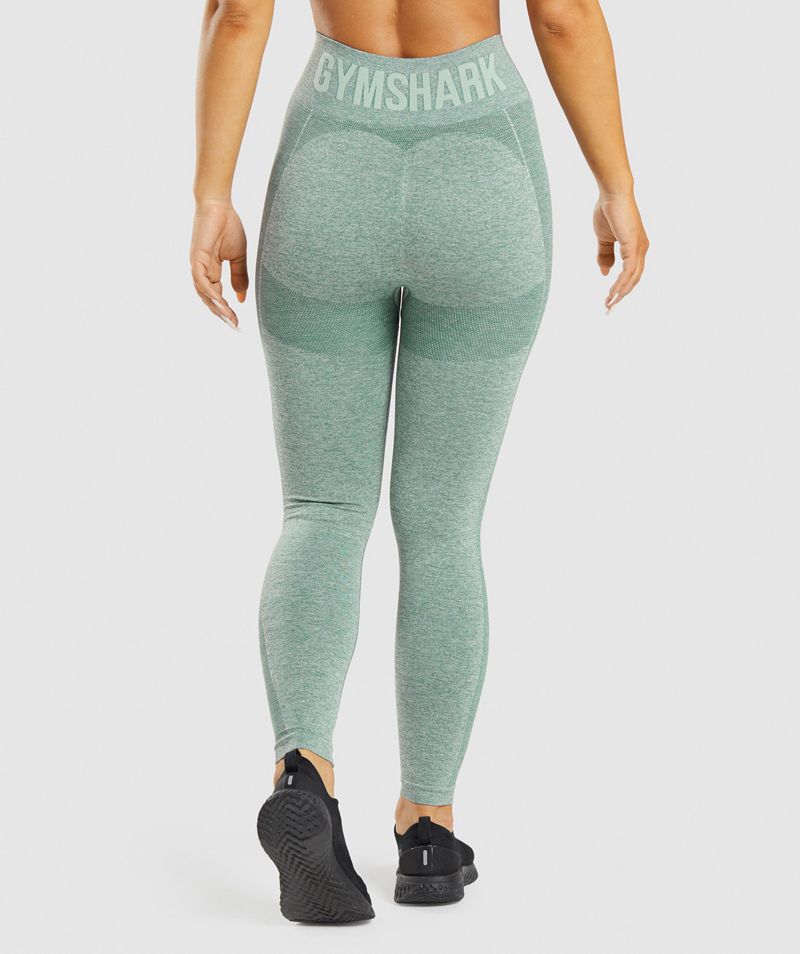 Women's Gymshark Flex High Waisted Leggings Green | USA  8914-TBXEJ