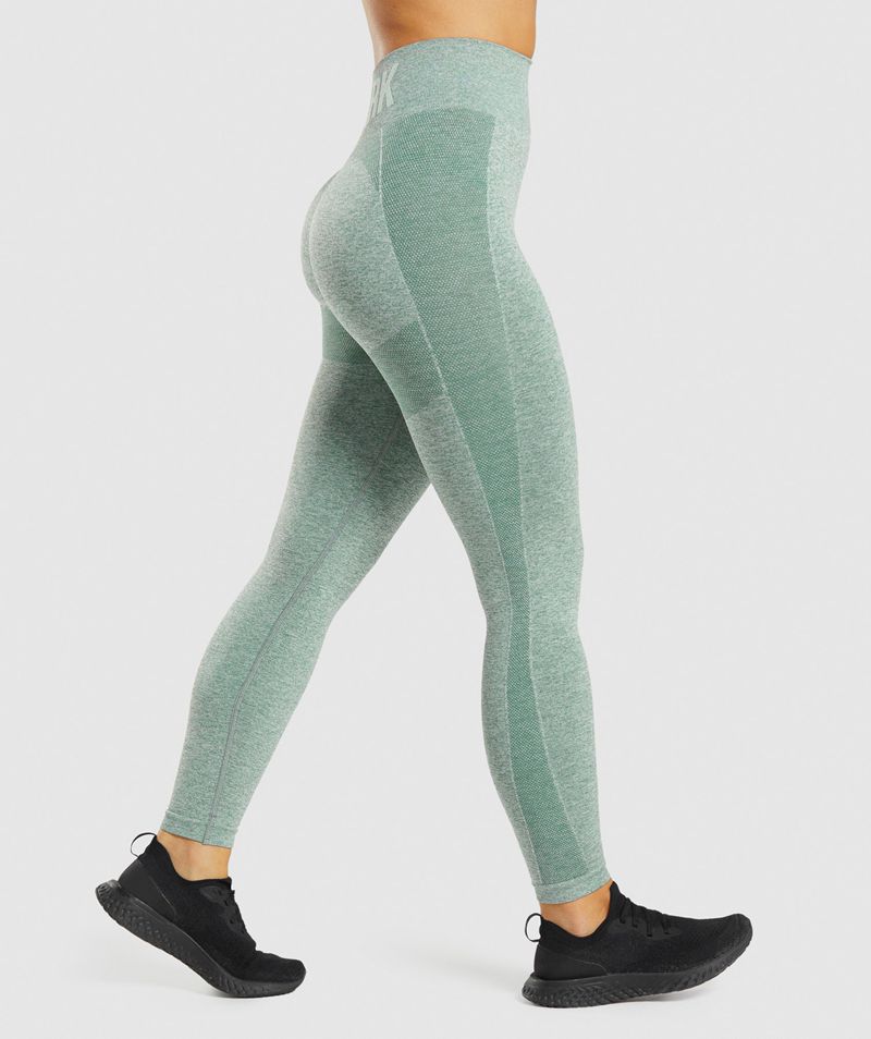 Women's Gymshark Flex High Waisted Leggings Green | USA  8914-TBXEJ