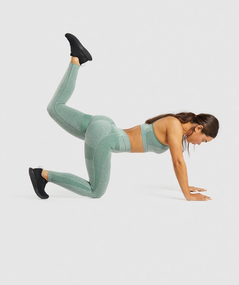 Women's Gymshark Flex High Waisted Leggings Green | USA  8914-TBXEJ