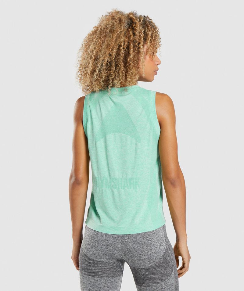 Women's Gymshark Flex Loose Top Tank Tops Turquoise | USA  2169-RUTID