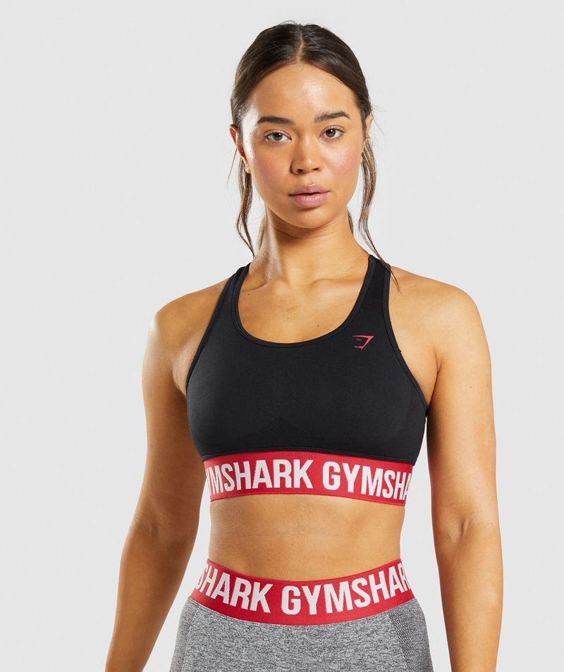 Women\'s Gymshark Flex Sports Bra Black | USA  7608-IMQBZ